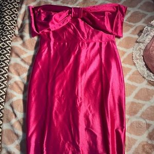 dress, strapless, pink